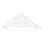 Ekena Millwork Pitch Hurley Architectural Grade PVC Gable Pediment, 48"W x 18"H x 1"P (9/12) GPP048X018X100HUR - alternate 2